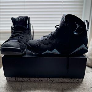 Air Jordan 7 Retro Black/Chambray-Lt Graphite